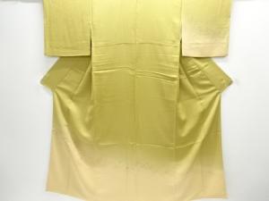 作家物　芝草に桜模様一つ紋訪問着